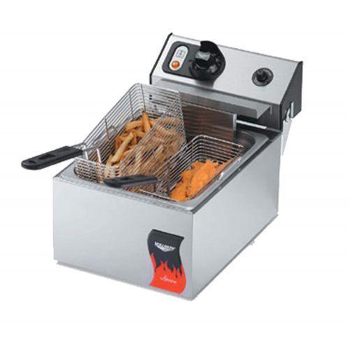  Vollrath (40706) 10 Lb. Standard-Duty 220V Electric Countertop Fryer - Cayenne Series