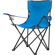 Volowoo Camp Chair,Portable Folding Chair with Arm Rest Cup Holder and Carrying and Storage Bag (Blue, (19.69 x 19.69 x 31.50))