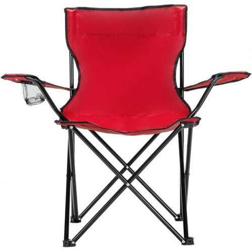  Volowoo Camp Chair for Garden Outdoor,Hiking Travel Chair Portable Folding Chair with Arm Rest,Cup Holder and Carrying and Storage Bag