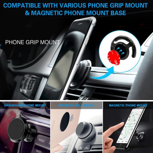  [아마존베스트]10 Pack 3M Sticky Adhesive Replacement Compatible with Socket Mount Base, VOLPORT VHB Sticker Pads for Car Magnetic Phone Holder and 2pcs Double Sided Tape for Collapsible Grip & S