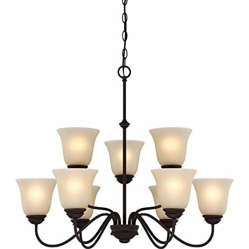  Volume Lighting V2259-79 Chandelier, 30 x 30 x 25, Antique Brass Finish