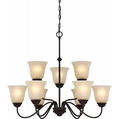  Volume Lighting V2259-79 Chandelier, 30 x 30 x 25, Antique Brass Finish