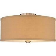 Volume Lighting Calare 2-light brushed nickel semi-flush ceiling mount