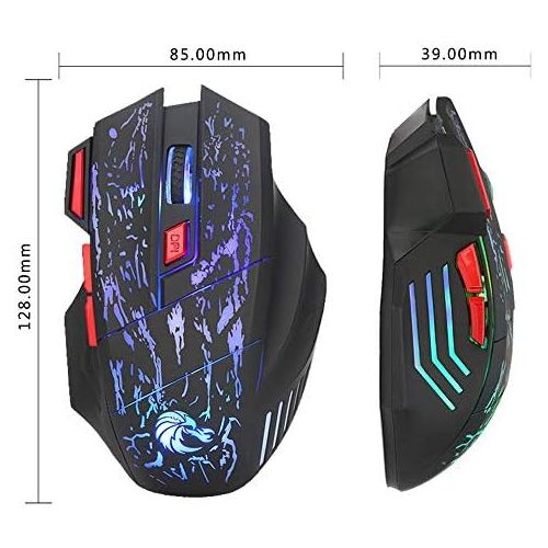  [아마존베스트]Volwco Mechanical Gaming Keyboard Einhand Gaming Tastatur 35 Schluessel LED RGB Hintergrundbeleuchtung Schnell Responsive Mini Gaming Keypad Mit Gaming Mouse Fuer Xbox One / PS4 / PC