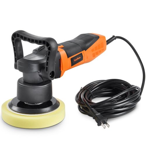  VonHaus 6 Dual Action Buffer Polisher Machine with 6 Variable Speeds, Random Orbit and 4 Pads for Polishing, Wash Mitt, Microfiber Cloth and Carrying Bag - Ideal for Cars, Boats an