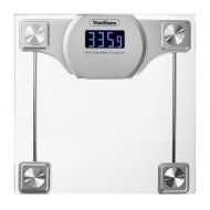 VonHaus Digital Bathroom Scale - Glass/Silver Body Weight Scales with Large LCD Display - 400 pounds /...
