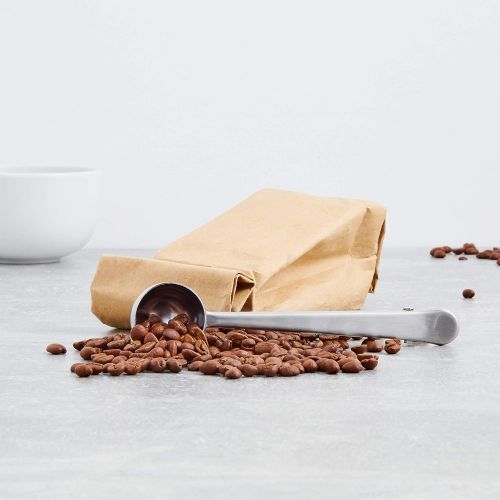  VonShef Kaffeebereiter French Press Teebereiter 3 Tassen/360 ml aus Edelstahl Doppelwandig Thermoisoliert inkl. Messloeffel und Beutelclip