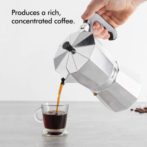  VonShef italienischer Kaffee oder Mokka -Maker 9 Tassen Herdplatte Macchinetta enthalt eine Ersatzdichtung und Filter