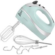 [아마존베스트]VonShef BLUE 250W Hand Mixer Whisk With Chrome Beater, Dough Hook, 5 Speed and Turbo Button + Balloon Whisk