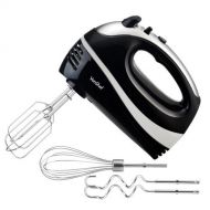 VonShef Professional 250 Watt Hand Mixer  Includes - 2x Beaters, 2x Dough Hooks and a Balloon Whisk + 5 Speed With Turbo Button