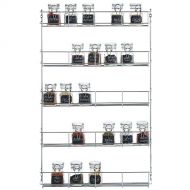 VonShef - 5 Tier Spice Rack Chrome Plated (Easy Fix) for Herbs and Spices Suitable for Wall Mount or Inside Cupboard