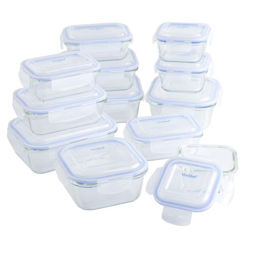  VonShef 12-Piece Glass Container Food Storage Set