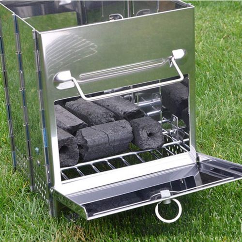  Vont Tinffy Portable Outdoor Mini Barbecue Stove Stainless Steel Folding Furnace Backpacking & Camping Stoves