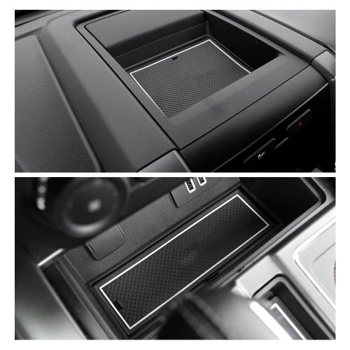  Voodonala Red Anti-dust Non-Slip Interior Door Cup Arm Box Storage Mat t for Ford F150 2016 2017