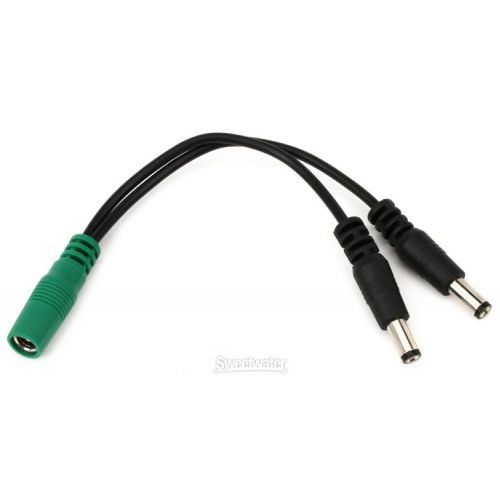  Voodoo Lab 2.1mm Current Doubler Adapter Cable - Dual Straight to Straight - 4 inch