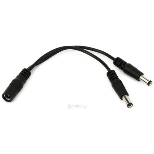  Voodoo Lab 2.1mm Voltage Doubler Adapter Cable - Dual Straight to Straight - 4 inch