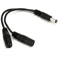 Voodoo Lab 2.1mm Output Splitter Adapter Cable - Dual Straight to Straight - 4 inch