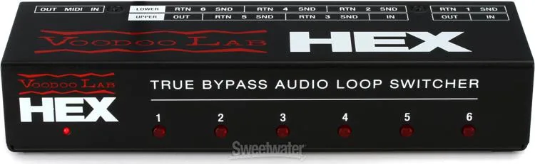  Voodoo Lab HEX True Bypass 6-Loop Audio Switcher