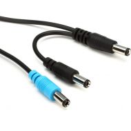 Voodoo Lab HX Current Doubler Cable - 18-inch Dual 2.1mm to 2.5mm Straight Barrel Power Cable