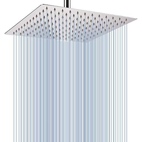  Rain Shower Head - Voolan 12 Inches Large Rainfall Shower Head Made of 304 Stainless Steel - Perfectly Adjustable Alternative to Bathroom Shower Heads