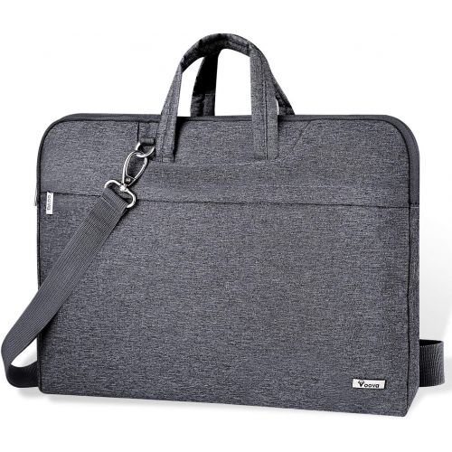  [아마존베스트]Voova Laptop Bag 17 17.3 inch Water-resistant Laptop Sleeve Case with Shoulder Straps & Handle/Notebook Computer Case Briefcase Compatible with MacBook/Acer/Asus/Hp, Grey