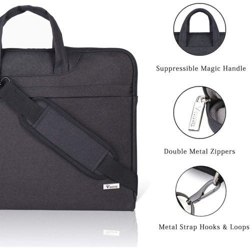  [아마존베스트]Voova Laptop Bag 17 17.3 inch Water-resistant Laptop Sleeve Case with Shoulder Straps & Handle/Notebook Computer Case Briefcase Compatible with MacBook Pro/New Razer Blade Pro 17 /