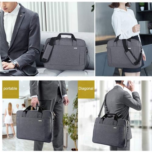  [아마존베스트]Voova 17 17.3 Inch Laptop Bag Briefcase, Expandable Multi-function Shoulder Messenger Bag, Waterproof Computer Handbag Carrying Case with Organizer Pocket for Men Women, Business T