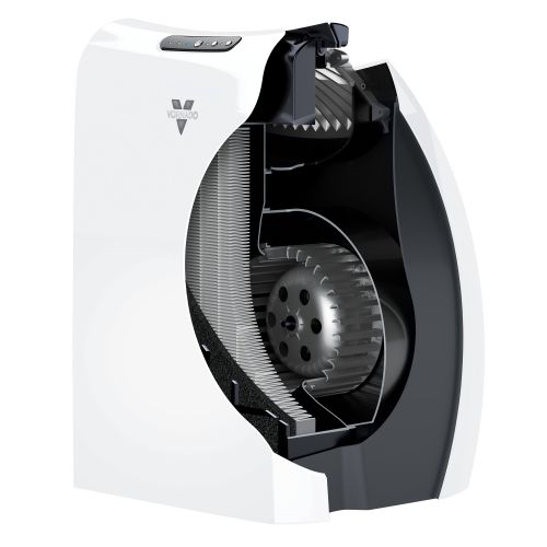 보네이도 Vornado AC350 True HEPA Activated Carbon Filter Whole Room Air Purifier, White