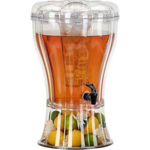  [추가금없음][2일배송]음료 디스펜서 대형+얼음통포함 - Buddeez Double-Wall Insulated Beverage Dispenser with Removable Ice-Cone