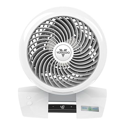 보네이도 Vornado 6303DC Energy Smart Medium Air Circulator Fan (White) 460 Whole Room Air Circulator Small Fan (White)