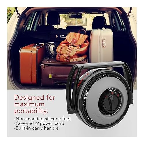 보네이도 Vornado EXPAND4 Compact Air Circulator Travel Fan with Collapsible Body, Built-in Carry Handle, Integrated Cord Storage, Multi-Directional Airflow, Black