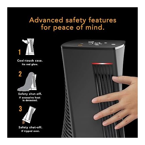 보네이도 Vornado OSCTH1 Oscillating Tower Heater,Black