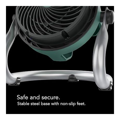 보네이도 Vornado EXO51 Heavy Duty Air Circulator Shop Fan with IP54 Rated Dustproof and Water-Resistant Motor, Green, CR1-0389-17, Medium