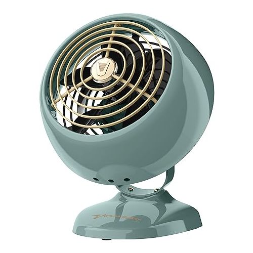 보네이도 Vornado EXO51 Heavy Duty Air Circulator Shop Fan with IP54 Rated Dustproof and Water-Resistant Motor, Green, CR1-0389-17 & VFAN Mini Classic Personal Vintage Air Circulator Fan, Green