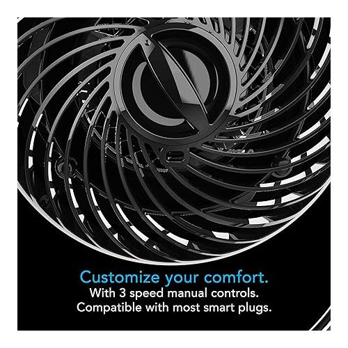보네이도 Vornado Pivot3C Compact Air Circulator Clip On Fan with Multi-Surface Mount, Black