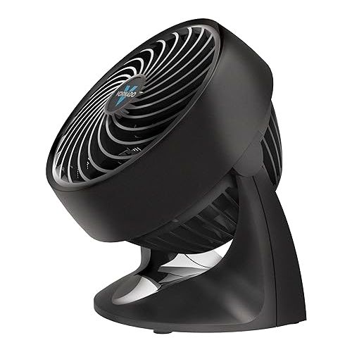 보네이도 Vornado 62 Whole Room Air Circulator Fan with 3 Speeds, Black and Vornado 133 Small Room Air Circulator Fan, 2 Speeds, Adjustable Head, Table Fan for Desk, Nightstand, Black