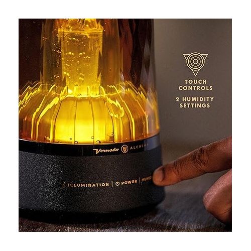 보네이도 Vornado LUCERNA 1 Alchemy Ultrasonic Humidifier with Ambient Light, 0.5 gallon capacity, 24 Hour Runtime, Modern Luxury Design, Auto Shut-Off