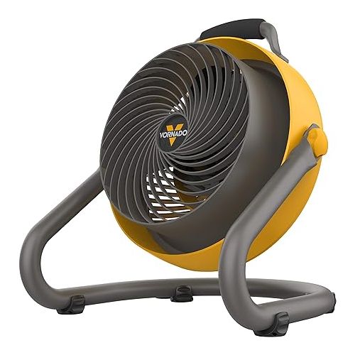 보네이도 Vornado 293 Large Heavy Duty Air Circulator Shop Fan, Yellow & 630 Mid-Size Whole Room Air Circulator Fan