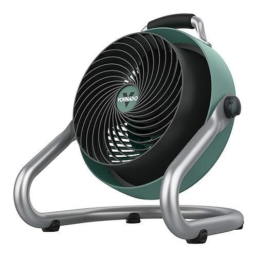 보네이도 Vornado 293 Large Heavy Duty Air Circulator Shop Fan, Green & VFAN Jr. Vintage Air Circulator Fan, Green