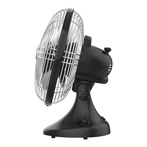 보네이도 Vornado Silver Swan S Small Room Oscillating Fan, Matte Black