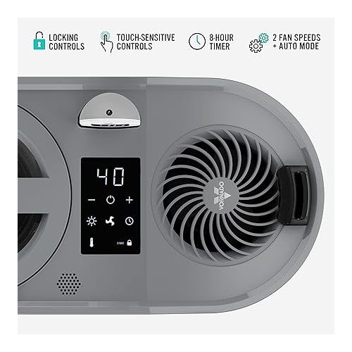 보네이도 Vornado UH200 Ultrasonic Humidifier with Fan-Assisted Whole Room Humidification & EVDC500 Energy Smart Evaporative Humidifier with Automatic Shut-off, 2 Gallon Capacity