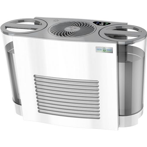 보네이도 Vornado UH200 Ultrasonic Humidifier with Fan-Assisted Whole Room Humidification & EVDC500 Energy Smart Evaporative Humidifier with Automatic Shut-off, 2 Gallon Capacity