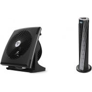 Vornado 573T Whole Room Air Circulator Fan and 143 Whole Room Air Circulator Tower Fan with Remote Control and Timer