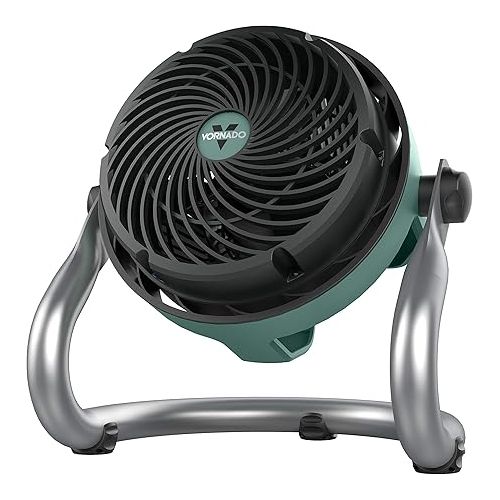 보네이도 Vornado EXO51 Heavy Duty Air Circulator Shop Fan with Dustproof Motor (Green) and Vornado 133 Small Room Air Circulator Fan (Black)