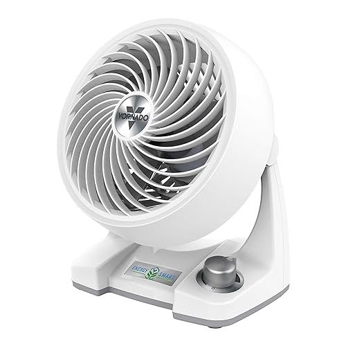 보네이도 Vornado 133DC Energy Smart Compact Air Circulator Fan with Variable Speed Control, White, CR1-0349-73 & VFAN Mini Classic Personal Vintage Air Circulator Fan, Vintage White- Classic Base, Small