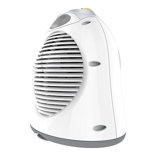 보네이도 Tempa Nursery, Electric Space Heater for Baby with Locking Controls, Tipover Protection, Safety Shutoff, Hidden Cord Storage, 900W with Adjustable Thermostat, White