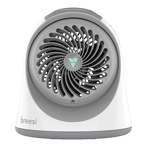 보네이도 Breesi Nursery Air Circulator Fan for Baby and Kids Room with Child Lock, Hidden Cord Storage, Finger-Friendly Design, White