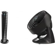 Vornado 133 Small Room Air Circulator Fan + 184 Whole Room Air Circulator Tower Fan - Powerful Fans for Small to Large Rooms