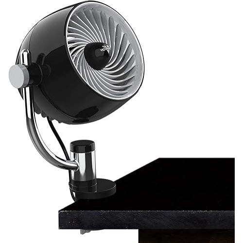 보네이도 Vornado Pivot6 Whole Room Air Circulator Fan Bundle with Pivot3C Compact Clip On Fan, Black