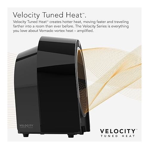 보네이도 Vornado Velocity 5R Whole Room Space Heater with Remote Control, Black & MVH Space Heater with 3 Heat Settings, Adjustable Thermostat